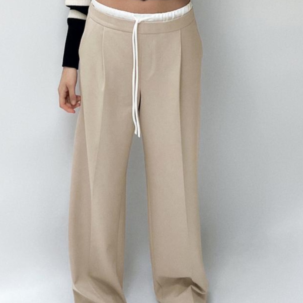 BRAND NEW Zara double waist wide leg pants